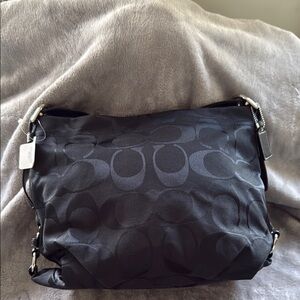 Black Coach Signature Shoulder Bag